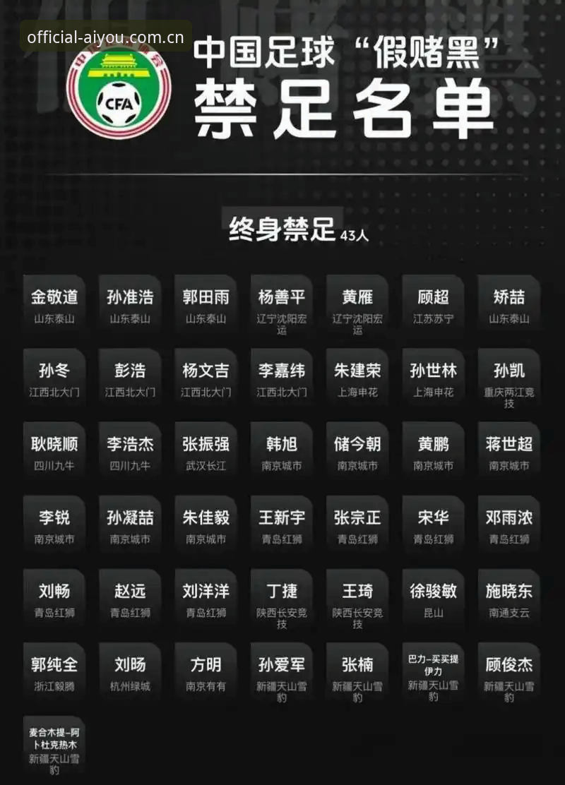 最新爱游戏最新版下载 中国足协第三批禁足名单解读教程:从操作流程到行业影响分析